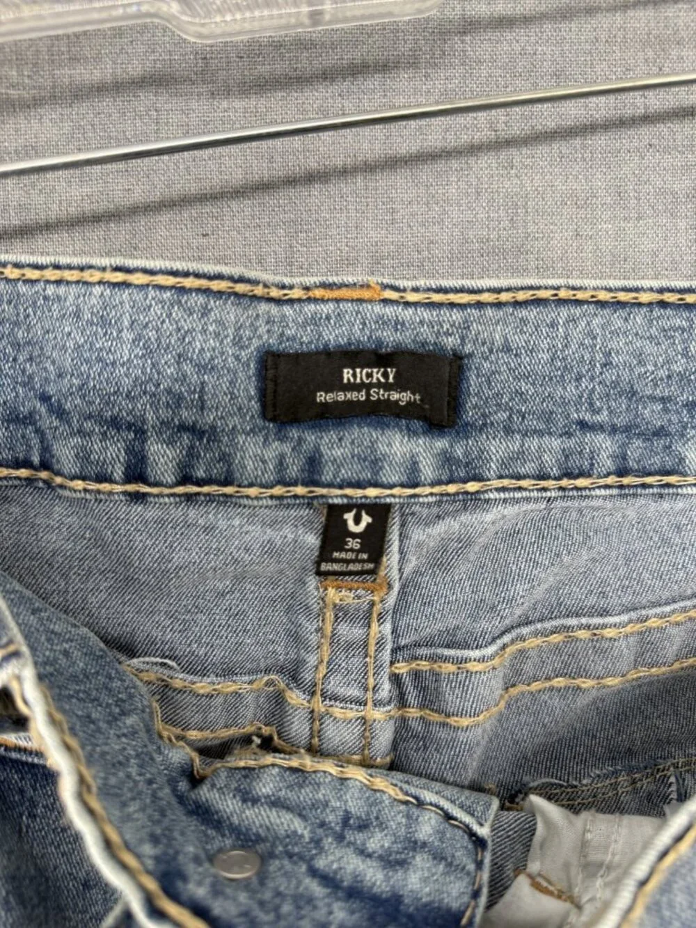 True Religion Ricky Relaxed Straight Denim Shorts Mens 36 11